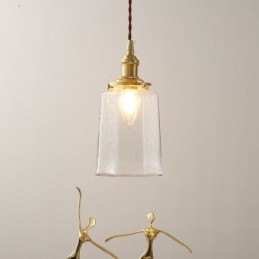 Luminária pendente de vidro minimalista moderna Luminária de teto decorativa