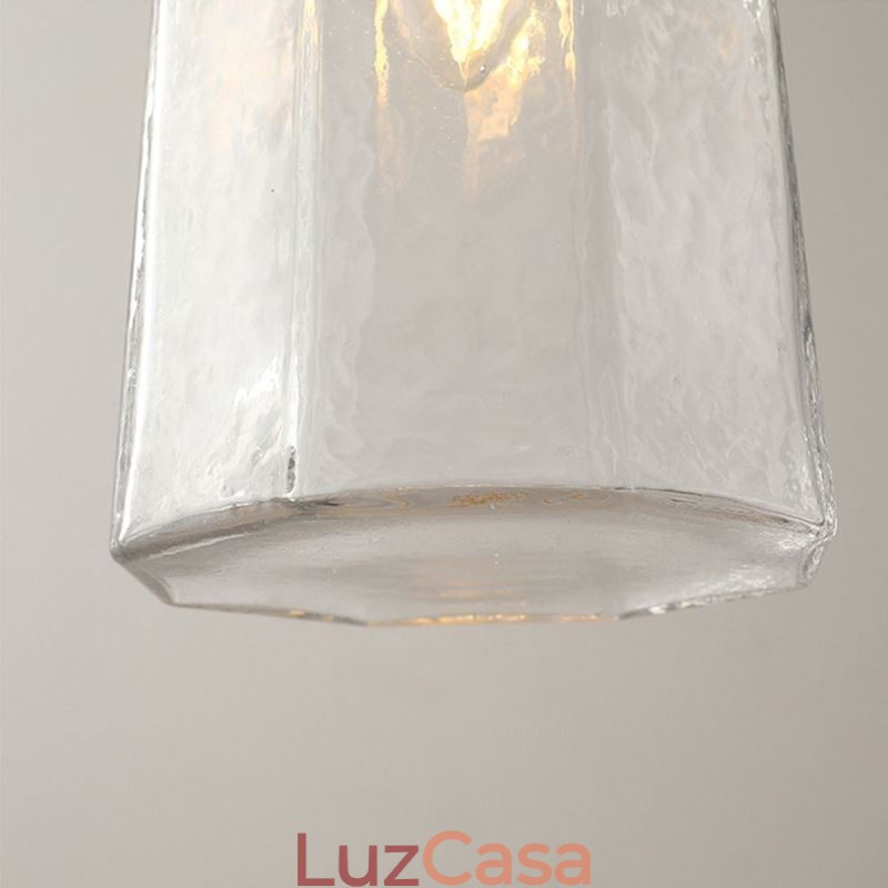 Luminária pendente de vidro minimalista moderna Luminária de teto decorativa