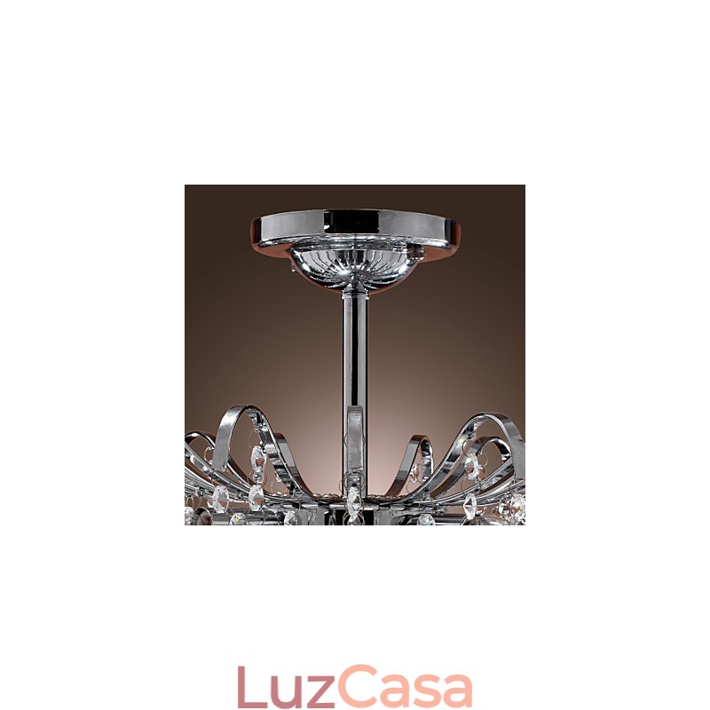Lustre de metal com pintura de cristal contemporâneo moderno