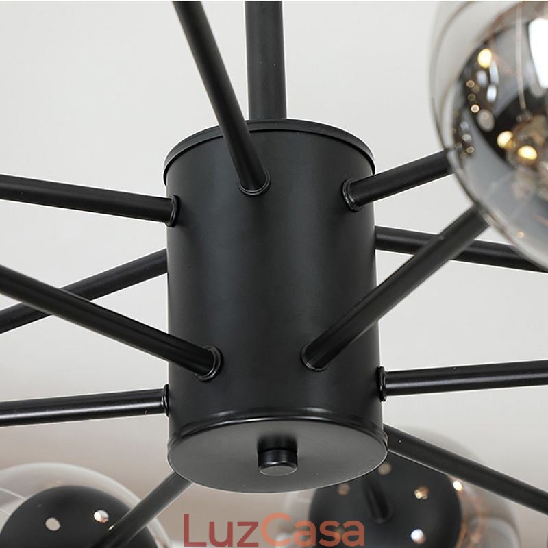 Luminária pendente Magic Bean estilo nórdico, luminária pendente Gypsophila com bola de vidro
