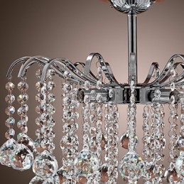 Lustre de metal com pintura de cristal contemporâneo moderno