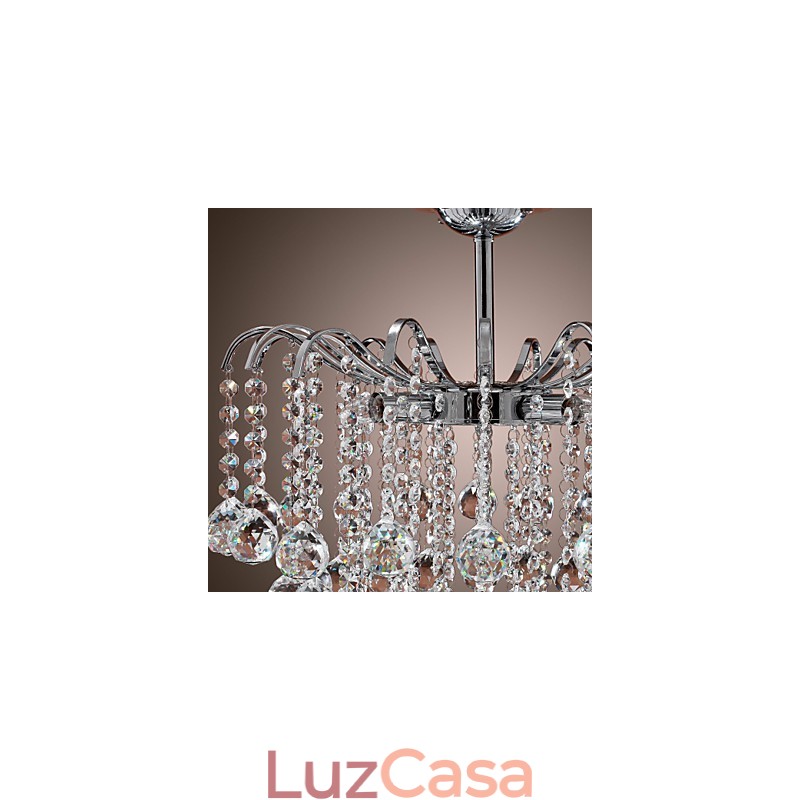 Lustre de metal com pintura de cristal contemporâneo moderno