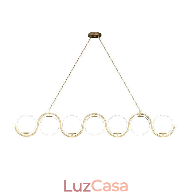 Luminária pendente moderna de globo de vidro Luminária minimalista