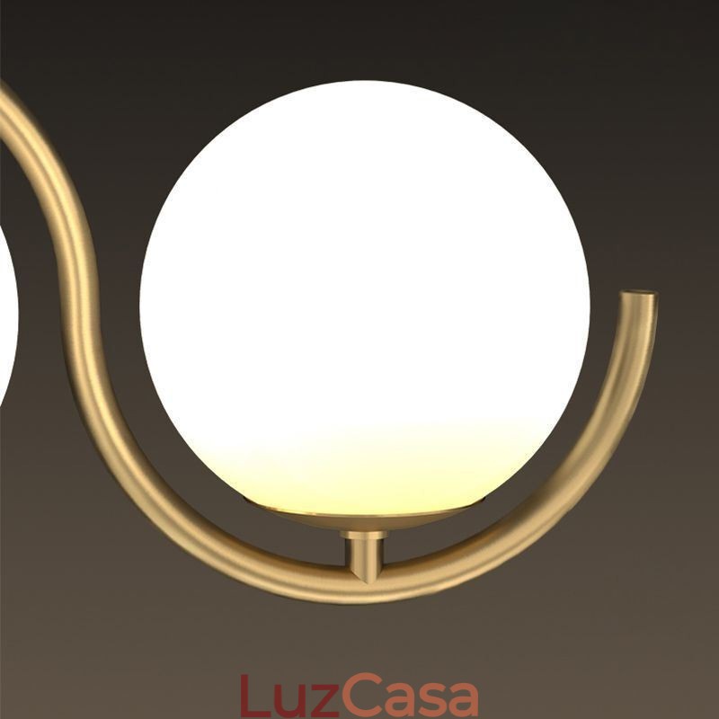 Luminária pendente moderna de globo de vidro Luminária minimalista