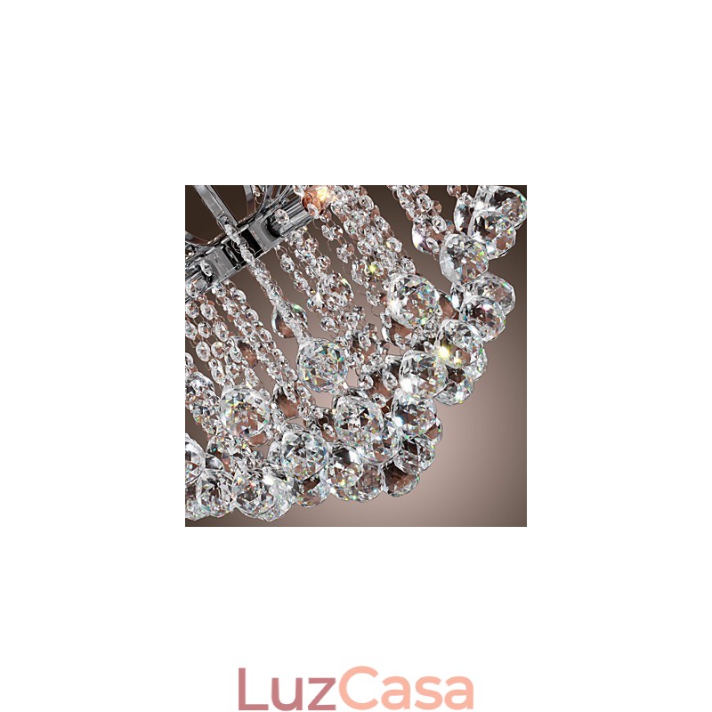 Lustre de metal com pintura de cristal contemporâneo moderno