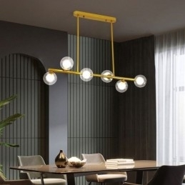 Lustre Globo de Vidro Tipo Horizontal Pendente Luz