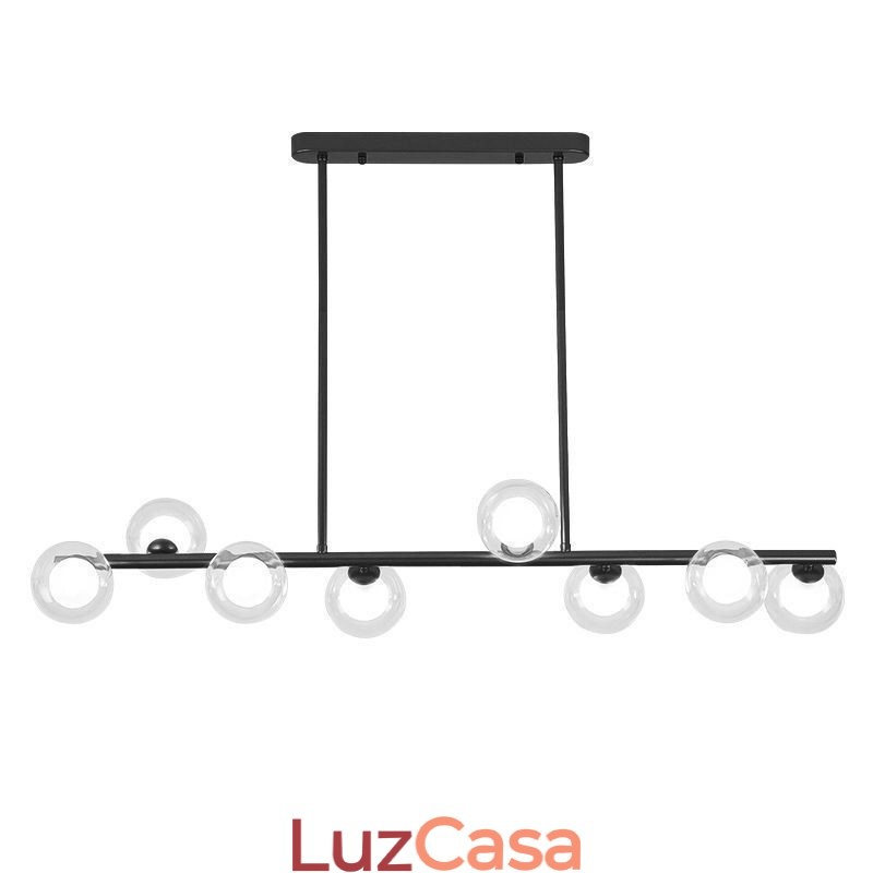 Lustre Globo de Vidro Tipo Horizontal Pendente Luz