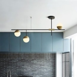 Lustre de teto com bola de vidro