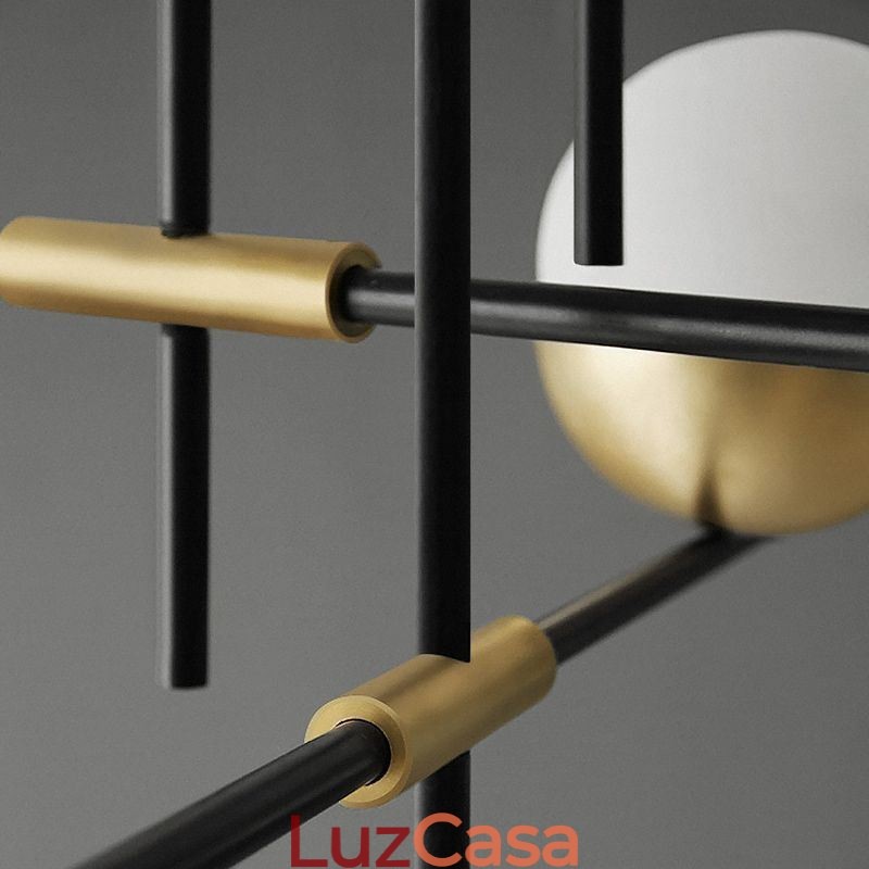 Lustre de teto com bola de vidro
