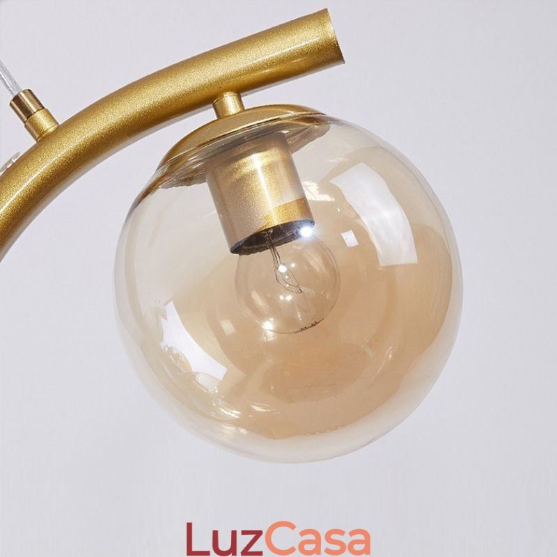 Luminária pendente moderna minimalista com 4 lâmpadas, luz decorativa