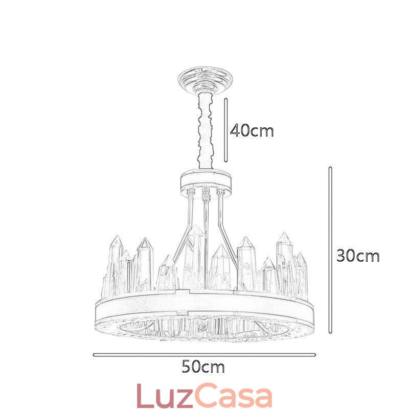Luminária pendente de cristal moderna, luminária de teto em formato de círculo de cristal