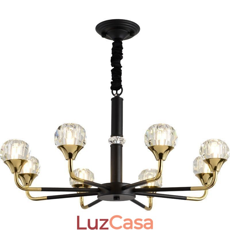 Lustre de cristal moderno e elegante