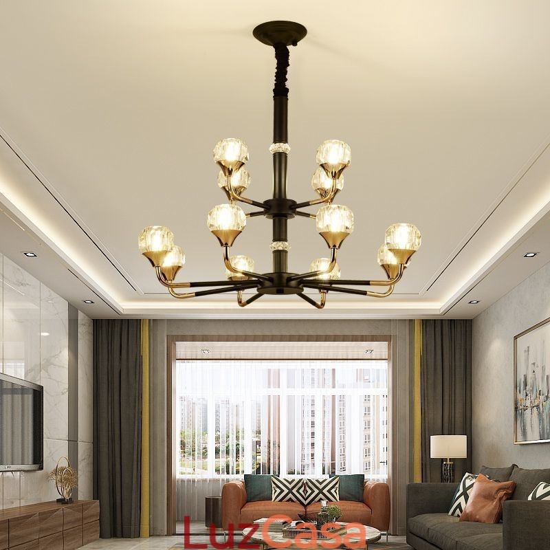 Lustre de cristal moderno e elegante