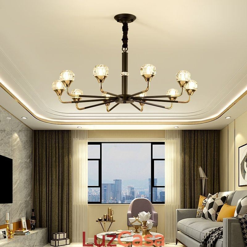 Lustre de cristal moderno e elegante