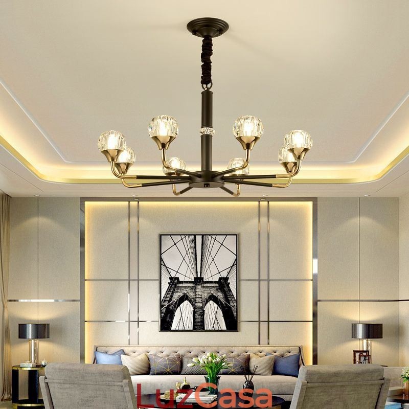 Lustre de cristal moderno e elegante