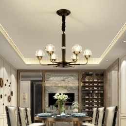 Lustre de cristal moderno e elegante