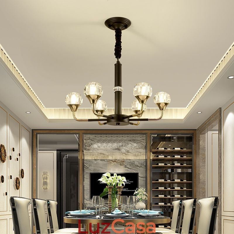 Lustre de cristal moderno e elegante
