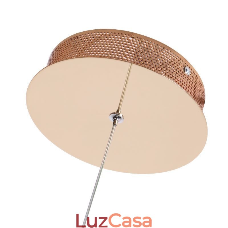 Luminária pendente minimalista moderna com torção circular única e luminária de ilha