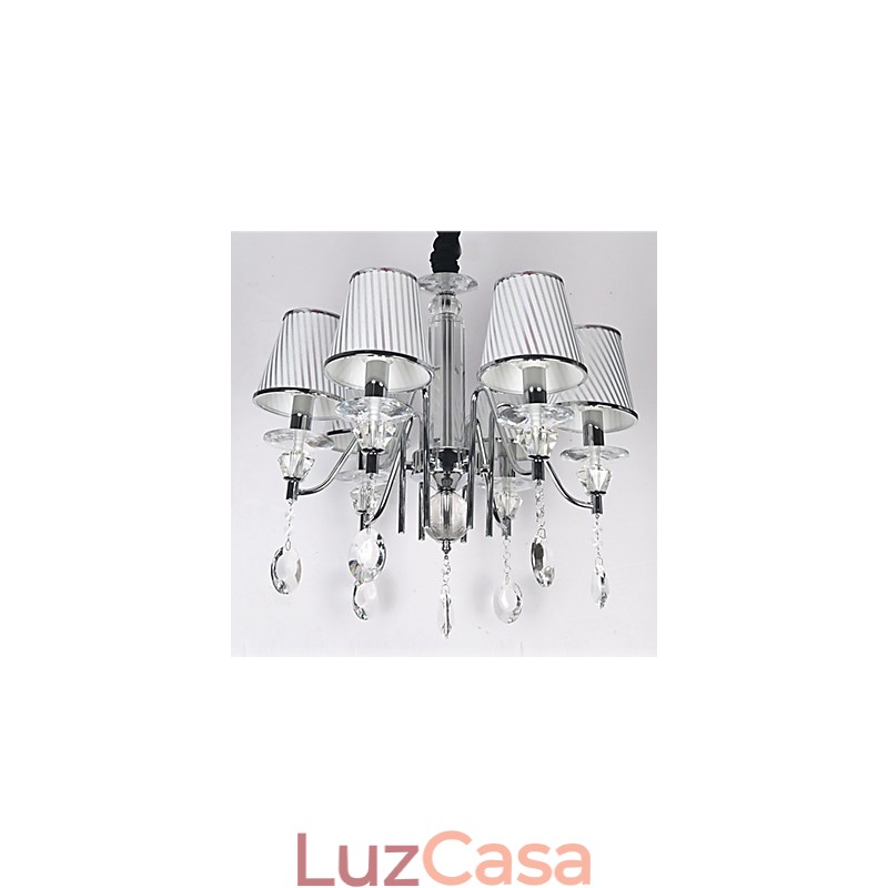 Lustre moderno contemporâneo de cristal galvanizado