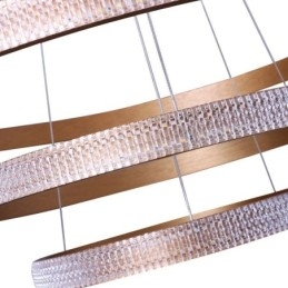 Luminária pendente moderna acrílica 3 anéis lâmpada 80+60+40cm