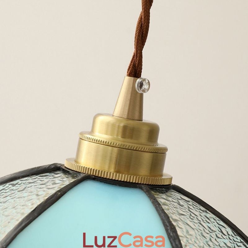 Luminária pendente minimalista de vidro com pétalas, luminária pendente de vidro de cabeça única