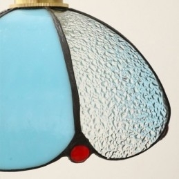 Luminária pendente minimalista de vidro com pétalas, luminária pendente de vidro de cabeça única