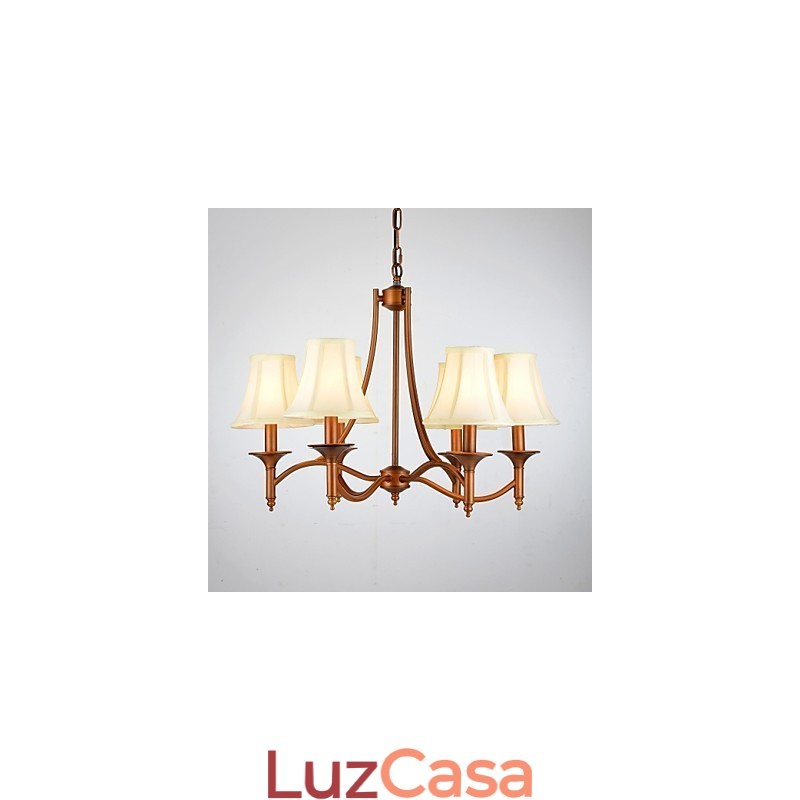 Moderno Contemporâneo Tradicional Clássico Rústico Lodge Vintage Country Antigo Latão Metal Pendente Luz