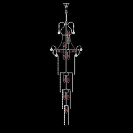 Lustre de cristal europeu com pingente longo