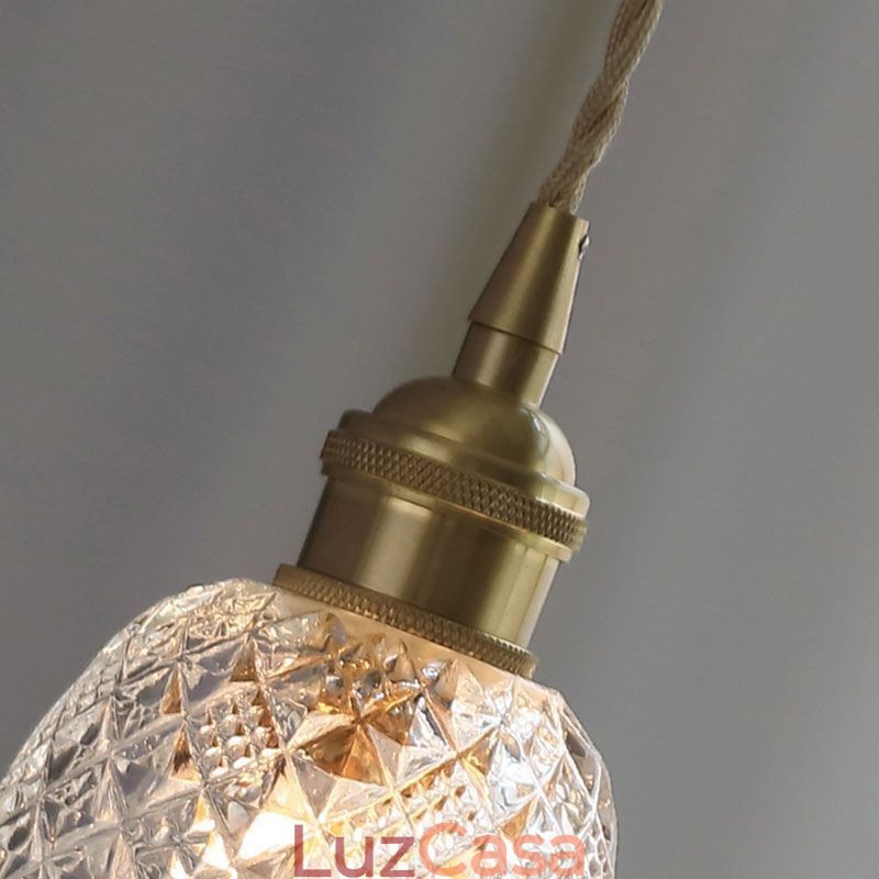 Luminária pendente de vidro com flor moderna 1 luminária decorativa