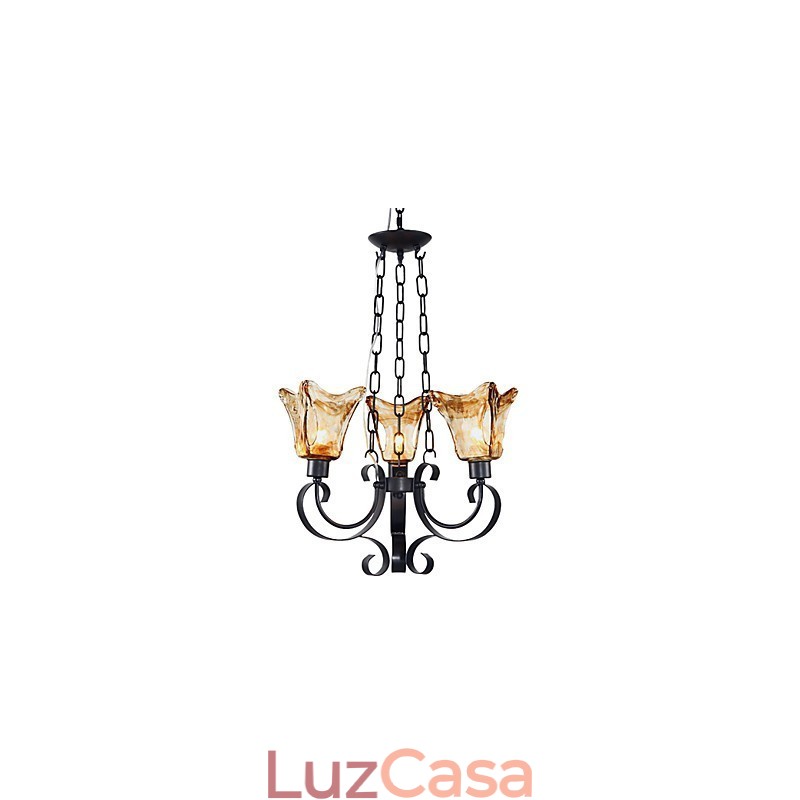 Lustre de metal com pintura clássica tradicional
