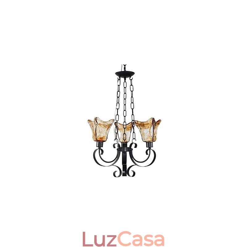 Lustre de metal com pintura clássica tradicional
