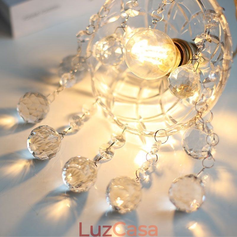 Mini pingente de vidro moderno, luminária decorativa de 1 luz