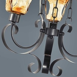 Lustre de metal com pintura clássica tradicional