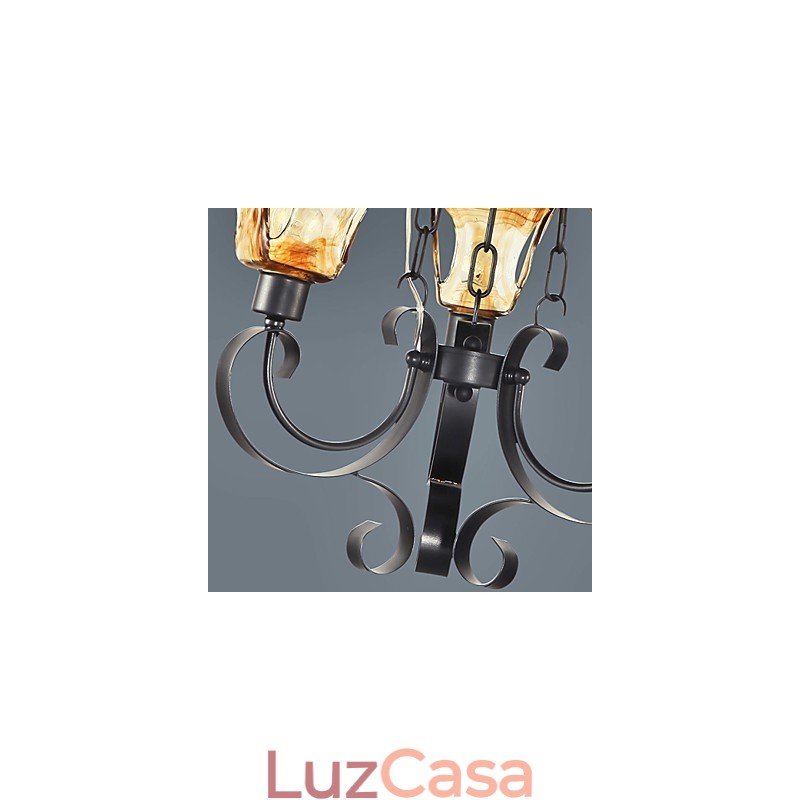 Lustre de metal com pintura clássica tradicional