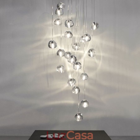 Luminária pendente moderna de cristal, abajur de cristal exclusivo, escada duplex Luminária pendente moderna de cristal, abajur de cristal exclusivo, escada duplex