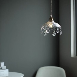 Luminária pendente de vidro minimalista moderna Luminária pendente de luz única