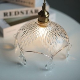 Luminária pendente de vidro minimalista moderna Luminária pendente de luz única