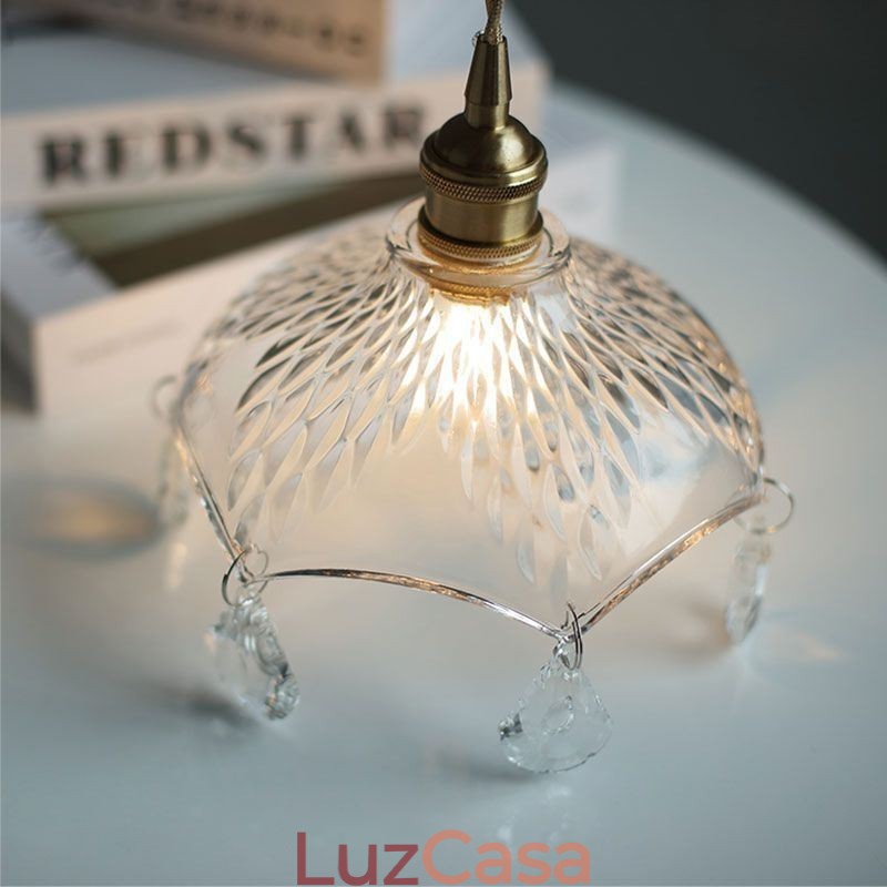 Luminária pendente de vidro minimalista moderna Luminária pendente de luz única
