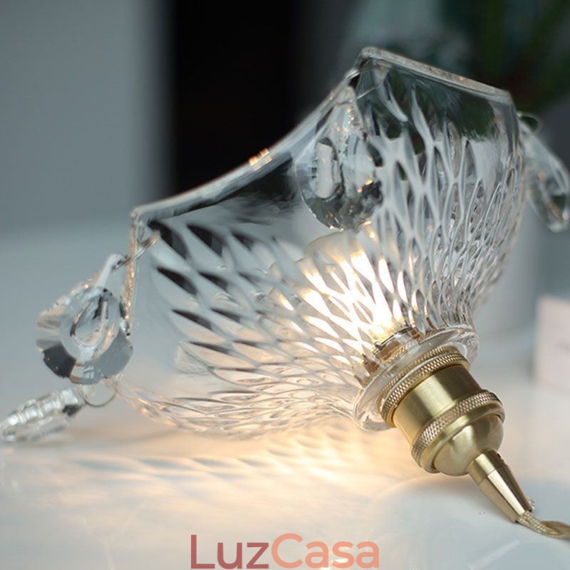 Luminária pendente de vidro minimalista moderna Luminária pendente de luz única