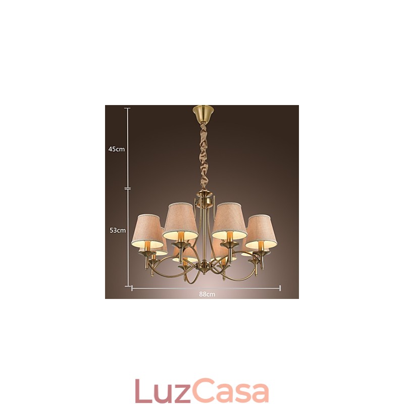 Lustre moderno contemporâneo tradicional clássico rústico chalé country island vintage latão metal lustre
