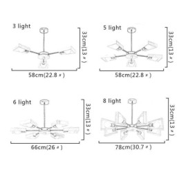 Lustre moderno em forma de leque, luminária pendente de madeira elegante