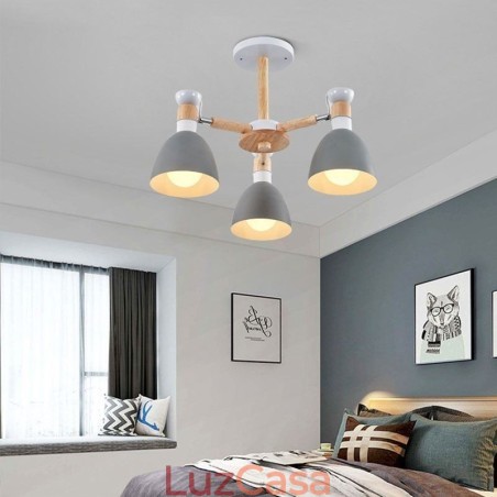 Lustre nórdico Macaron Pendant Light criativo de madeira Lustre nórdico Macaron Pendant Light criativo de madeira
