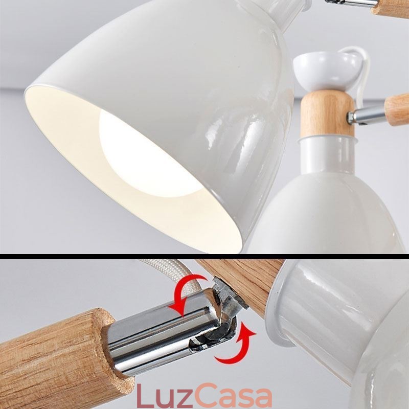 Lustre nórdico Macaron Pendant Light criativo de madeira