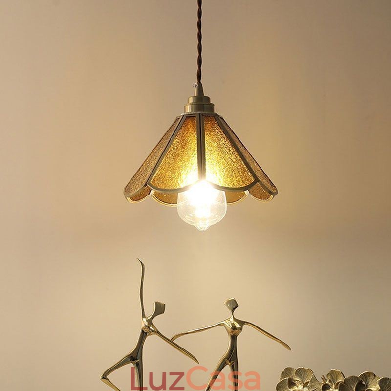 Mini Luminária Pendente de Vidro Moderna e Simples Luminária de Teto de Vidro