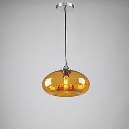 Característica moderna 1 pingente de luz com cúpula de vidro transparente