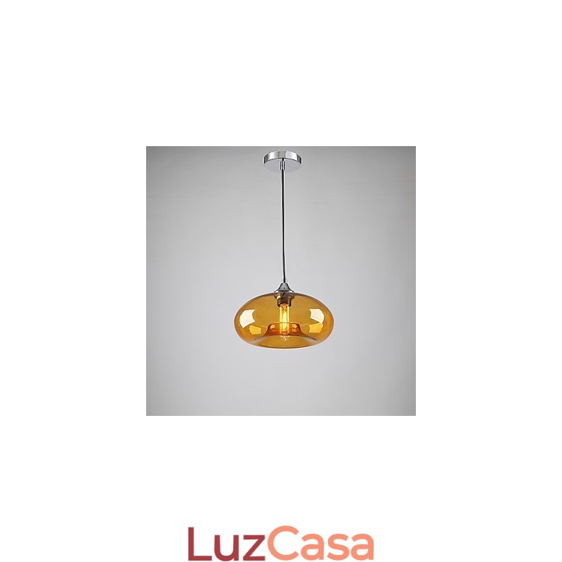 Característica moderna 1 pingente de luz com cúpula de vidro transparente
