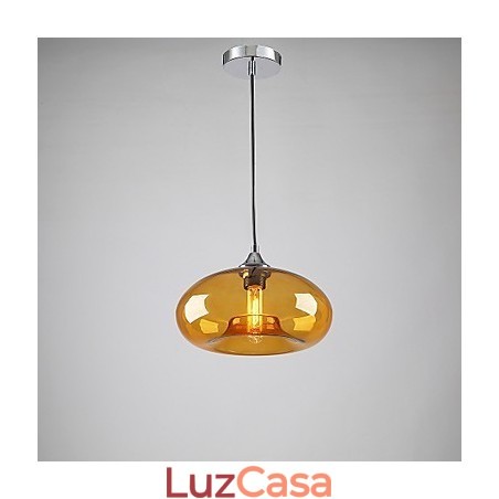 Característica moderna 1 pingente de luz com cúpula de vidro transparente