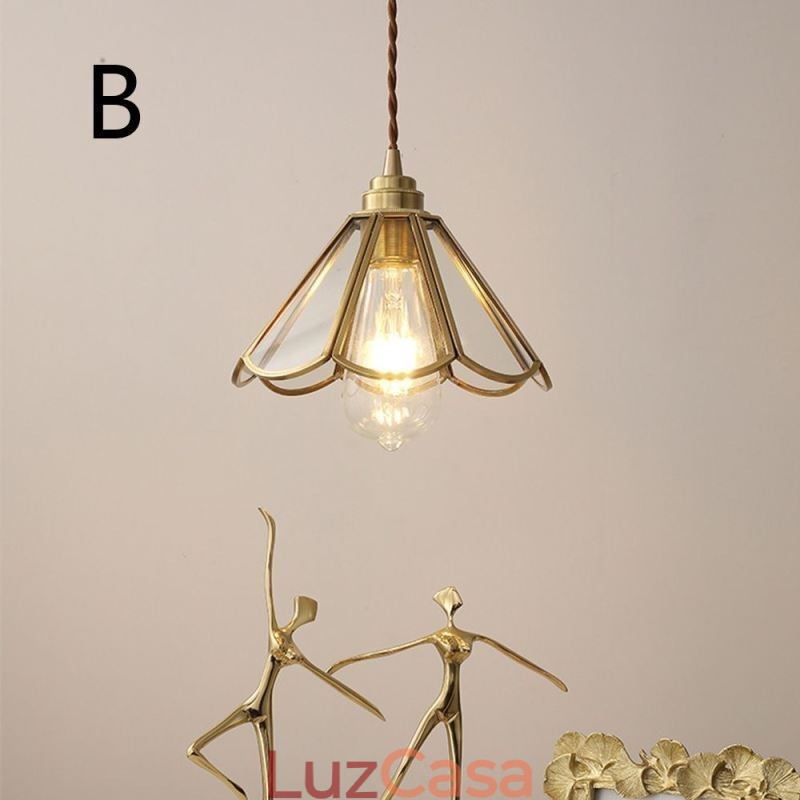 Mini Luminária Pendente de Vidro Moderna e Simples Luminária de Teto de Vidro