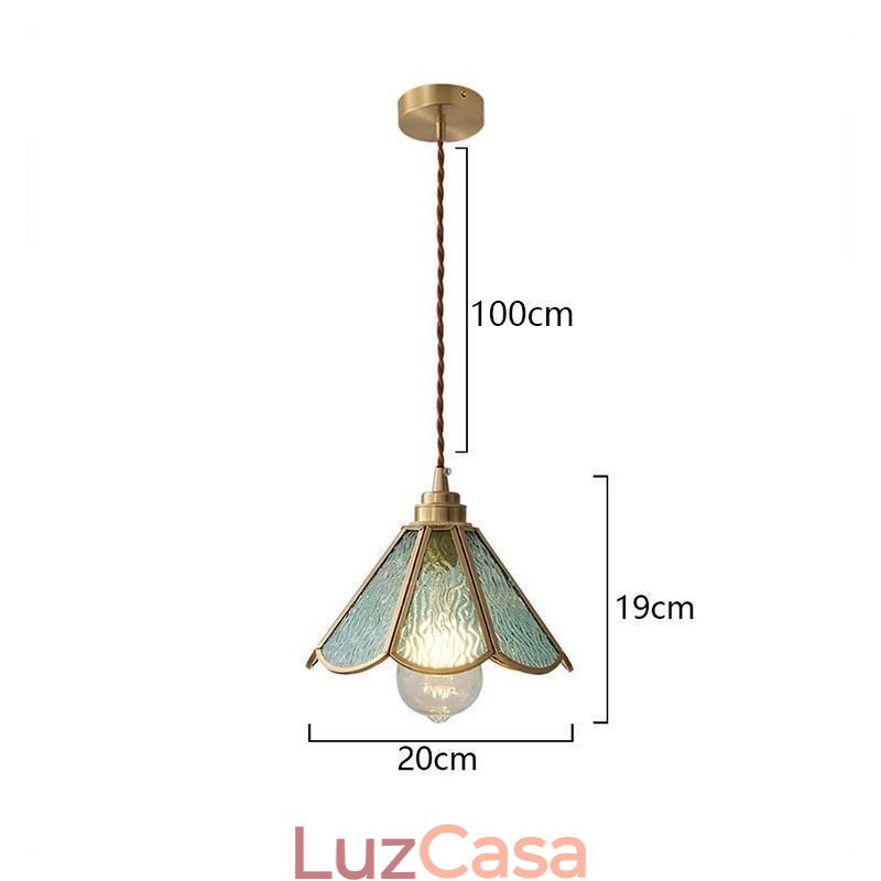 Mini Luminária Pendente de Vidro Moderna e Simples Luminária de Teto de Vidro