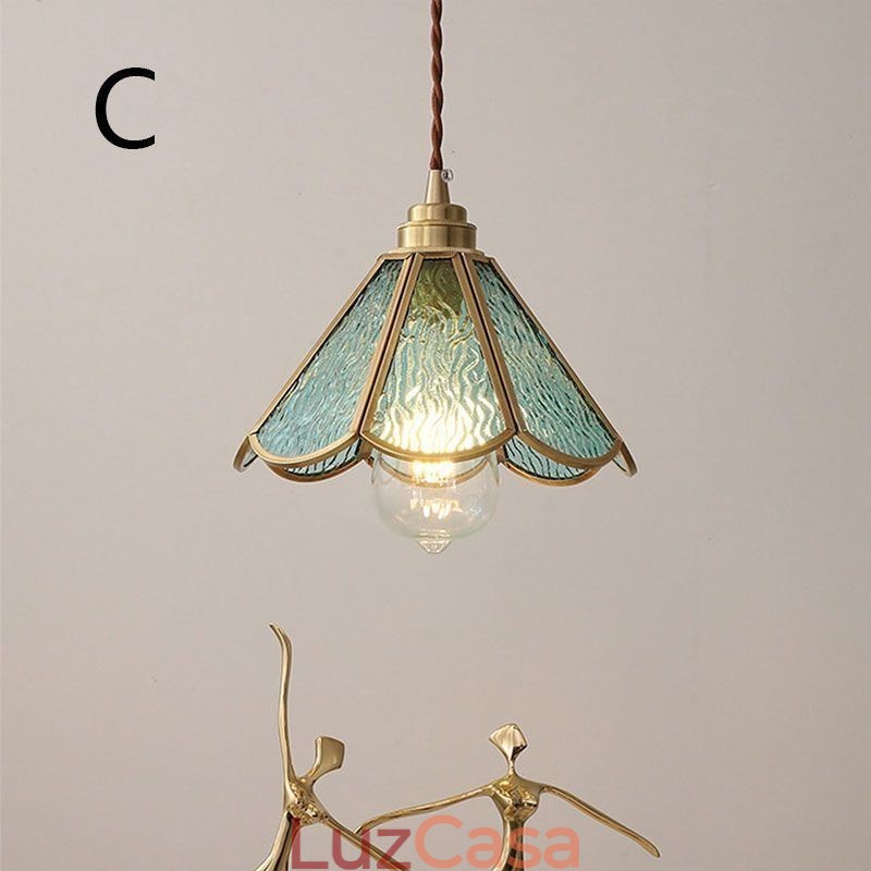 Mini Luminária Pendente de Vidro Moderna e Simples Luminária de Teto de Vidro